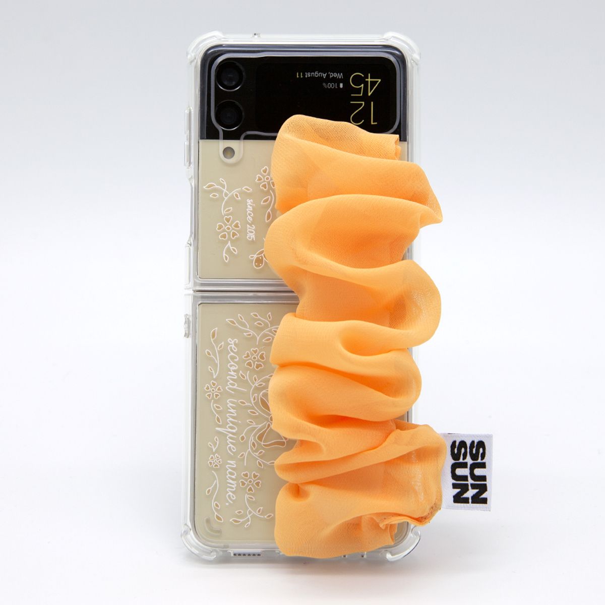 세컨드유니크네임(SECOND UNIQUE NAME) SUN CASE CHIFFON GOBULL ORANGE (Z FLIP)