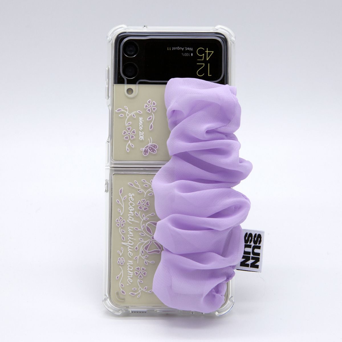 세컨드유니크네임(SECOND UNIQUE NAME) SUN CASE CHIFFON GOBULL PURPLE (Z FLIP)