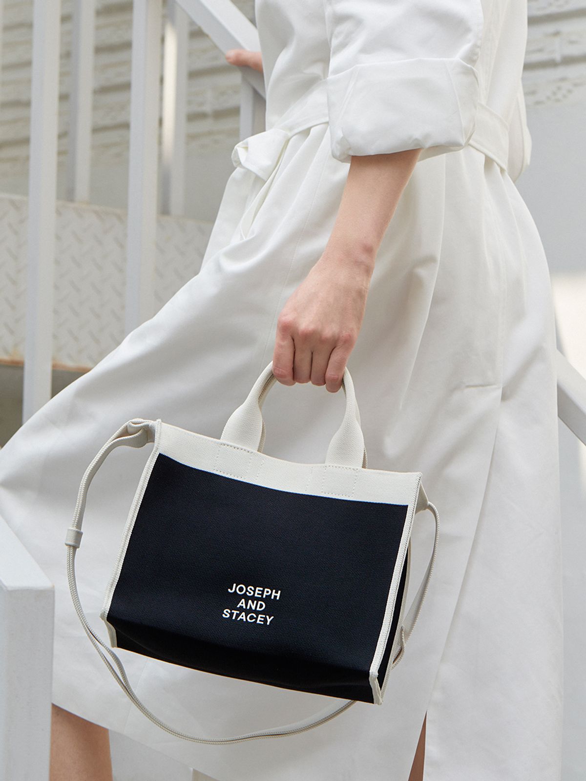 조셉앤스테이시(JOSEPH&STACEY) LPK Lattice Knit Tote Bag M Frame (All)