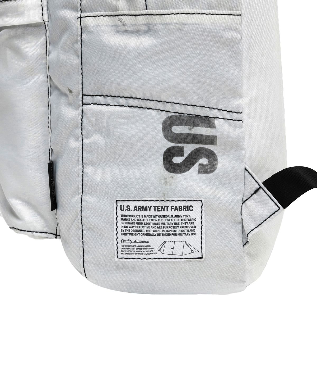 카네이테이(KANEITEI) TENT LINING BACKPACK (WHITE) / UPCYCLED
