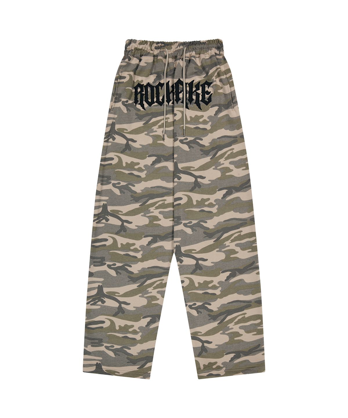 락케이크(ROCKCAKE) Camo Metal Graphics Pants - Beige