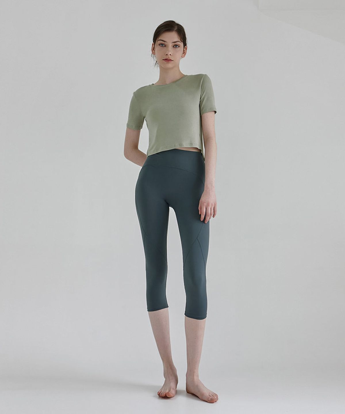 데비웨어(DEVIWEAR) 서포트업 7부 레깅스 DEVI-B0062-에쉬그레이
