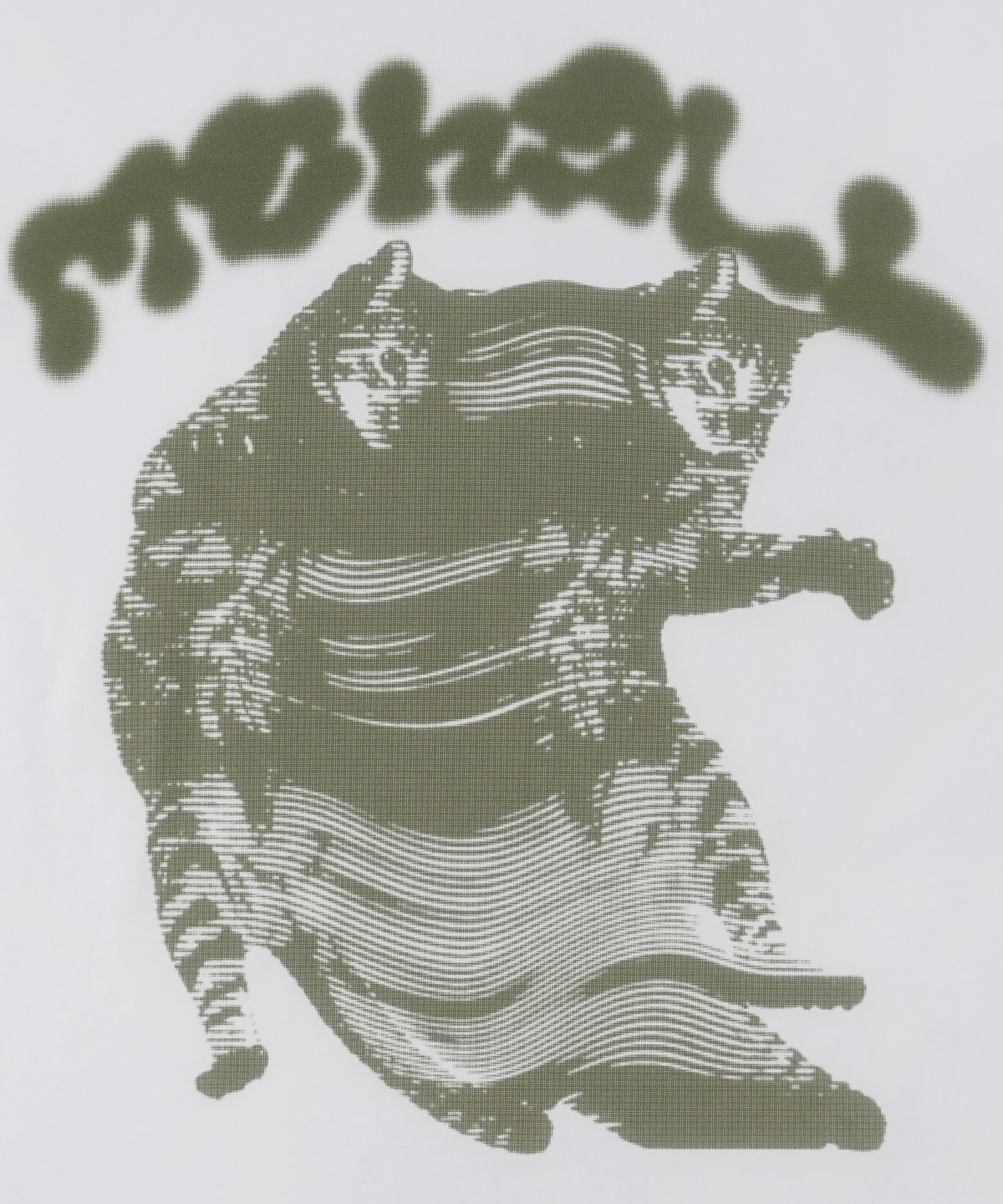 매치글로브(MATCHGLOBE) 무브 가우시안 캣 오버핏 티 (화이트)