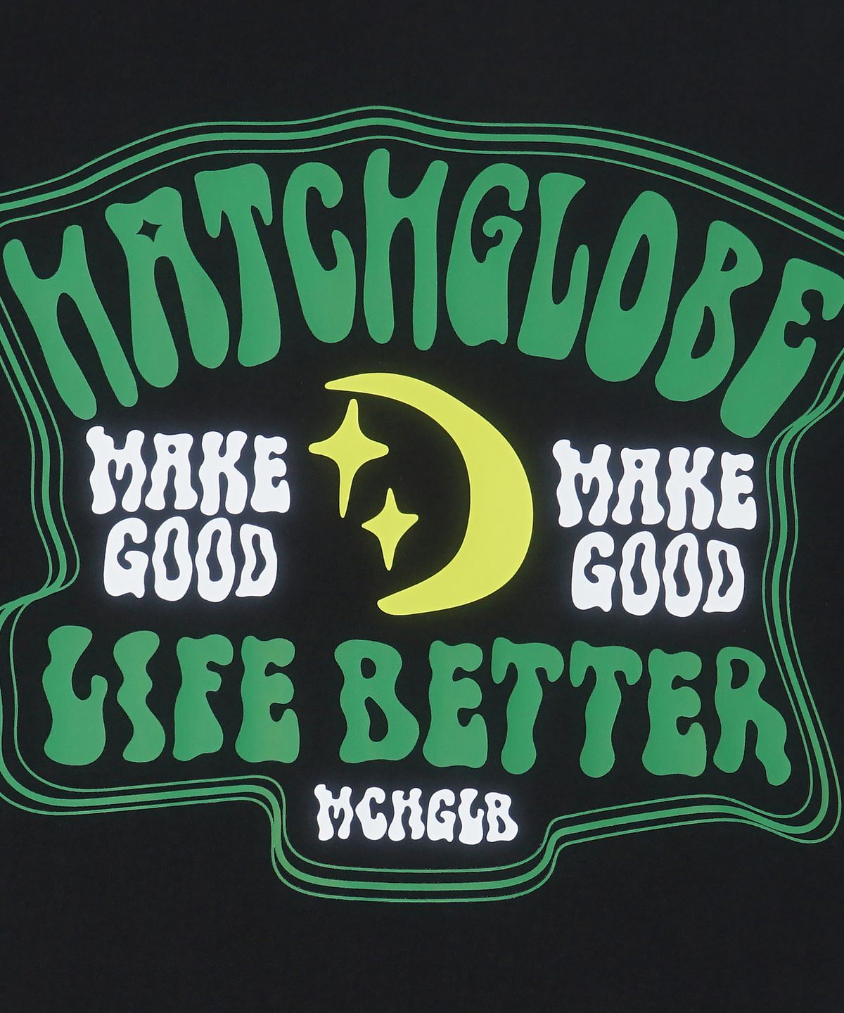매치글로브(MATCHGLOBE) 문 스타 오버핏 티 (블랙)