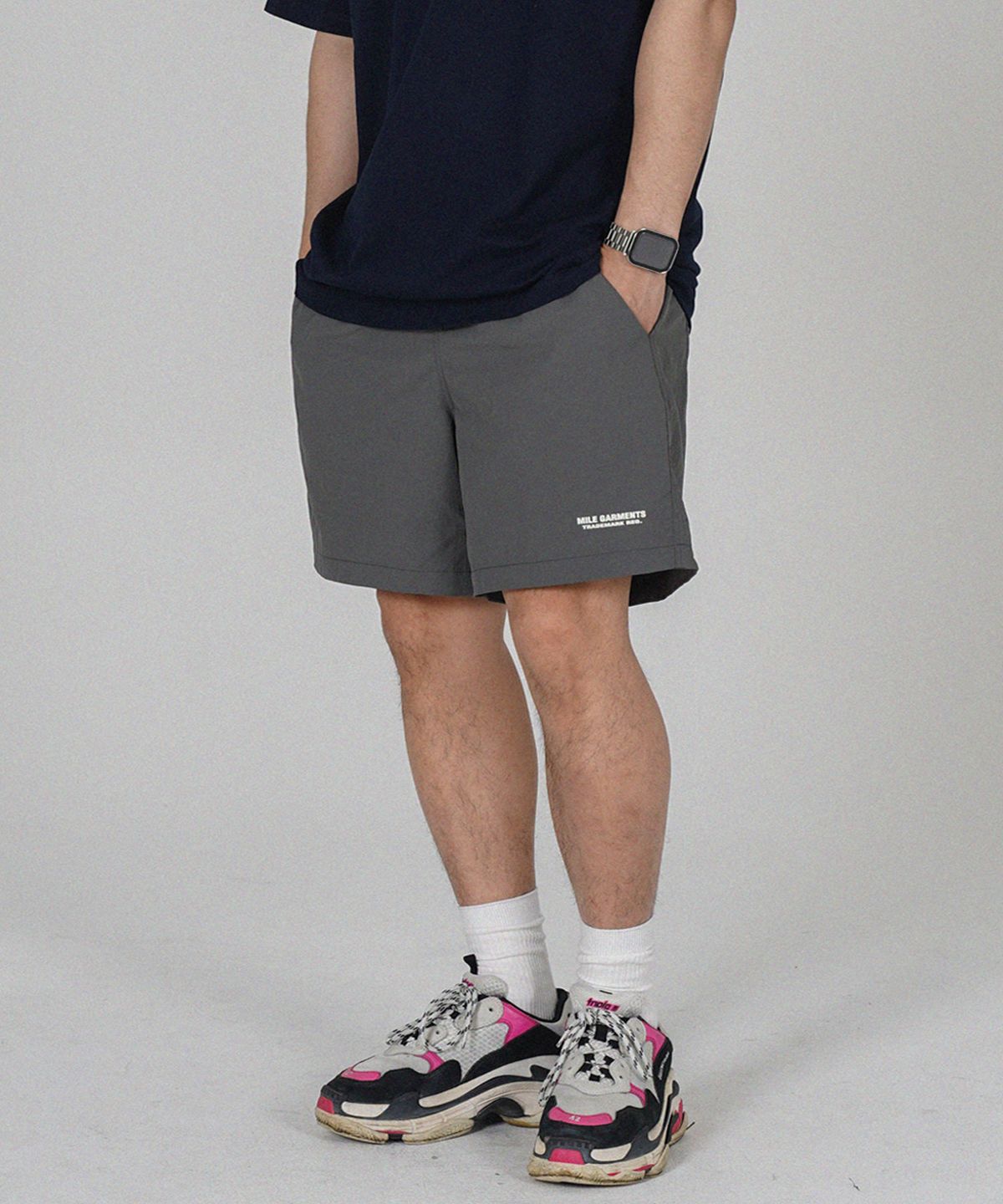 더마일(THEMILE) Summer Signature  Nylon Pants [D.GERY]