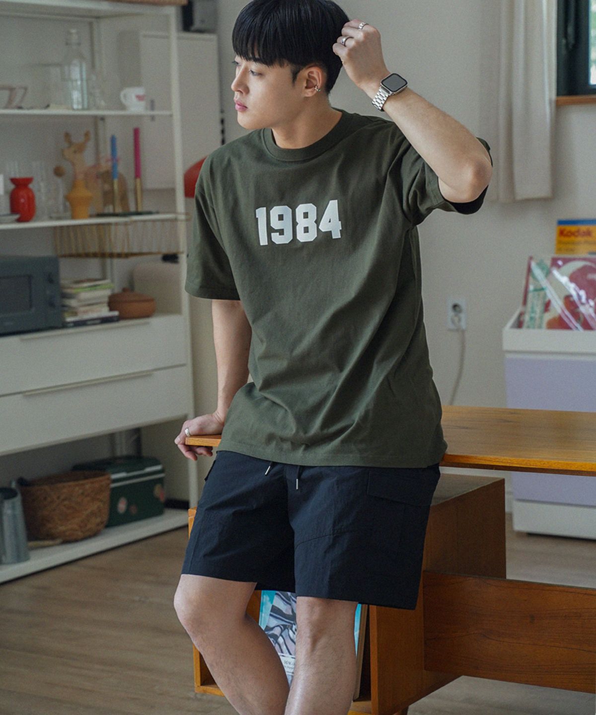 더마일(THEMILE) SUMMER ELASTIC CREPE NYLON CARGO [BLACK]