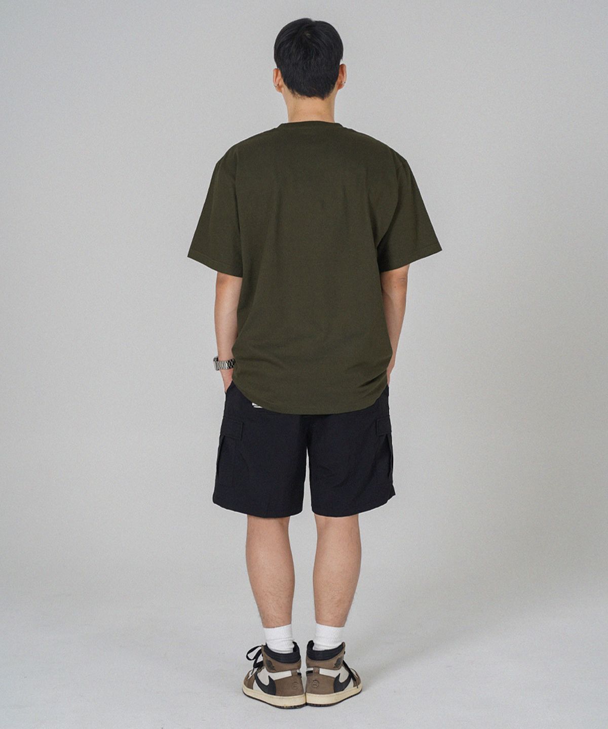 더마일(THEMILE) SUMMER ELASTIC CREPE NYLON CARGO [BLACK]