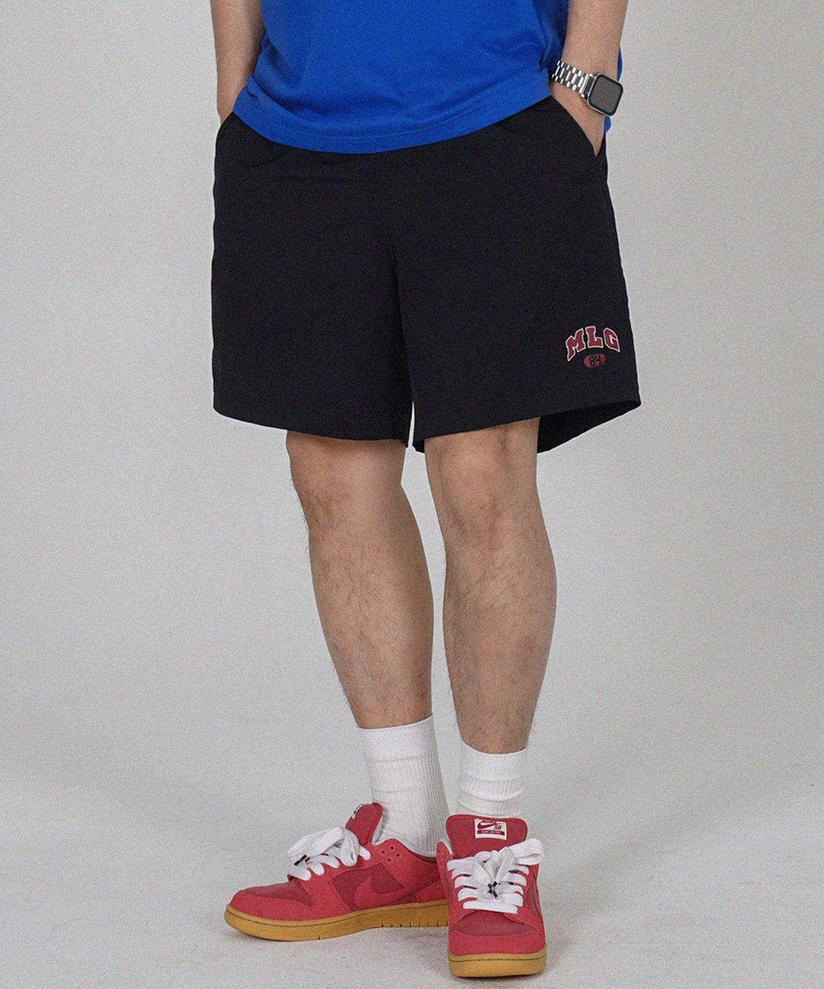 더마일(THEMILE) MLG 84 LOGO DAY PANTS [BLACK]