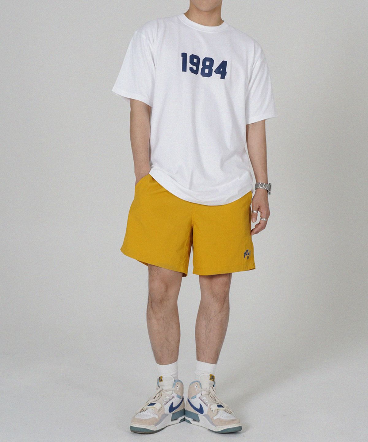 더마일(THEMILE) MLG 84 LOGO DAY PANTS [YELLOW]