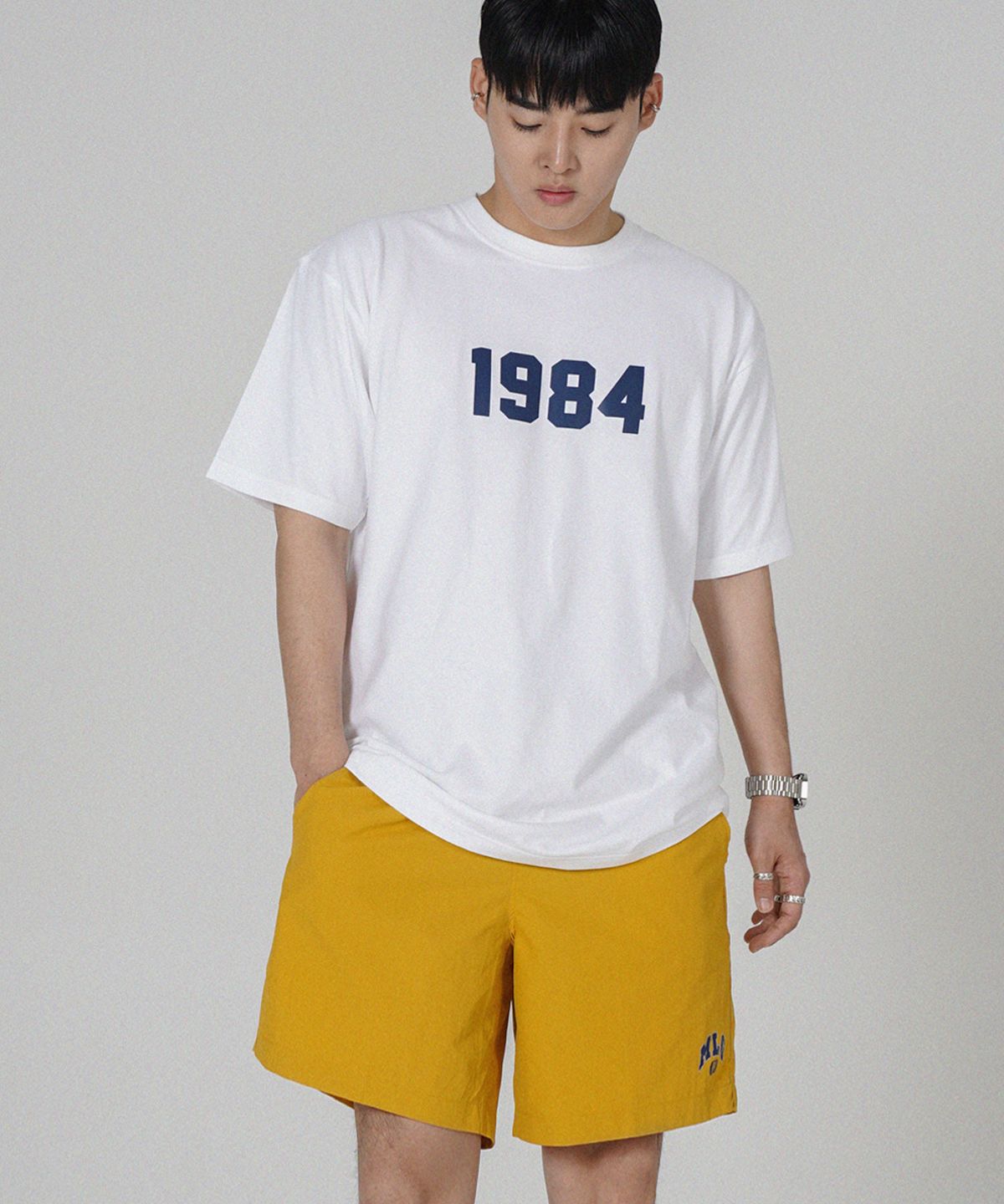 더마일(THEMILE) MLG 84 LOGO DAY PANTS [YELLOW]