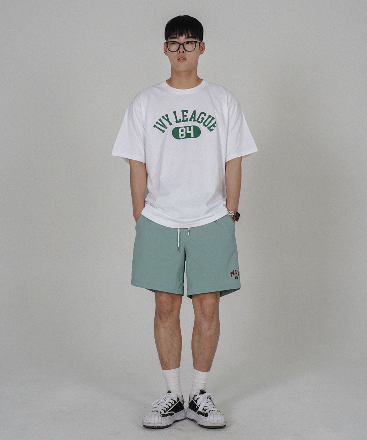 더마일(THEMILE) MLG 84 LOGO DAY PANTS [MINT]