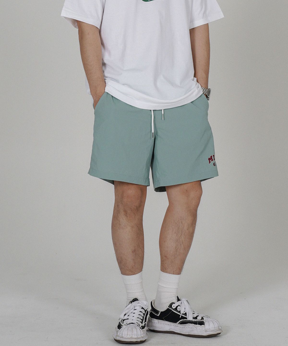 더마일(THEMILE) MLG 84 LOGO DAY PANTS [MINT]
