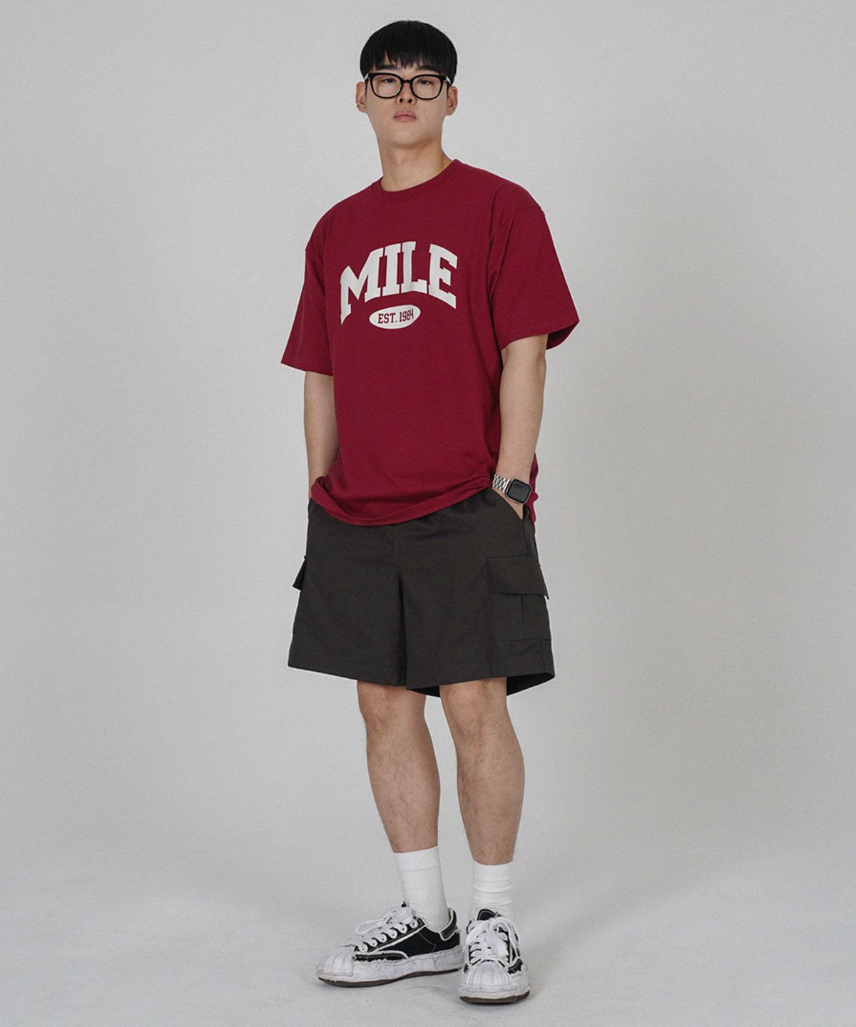 더마일(THEMILE) DAILY COTTON UTILITY CARGO PANTS [D.GREY]