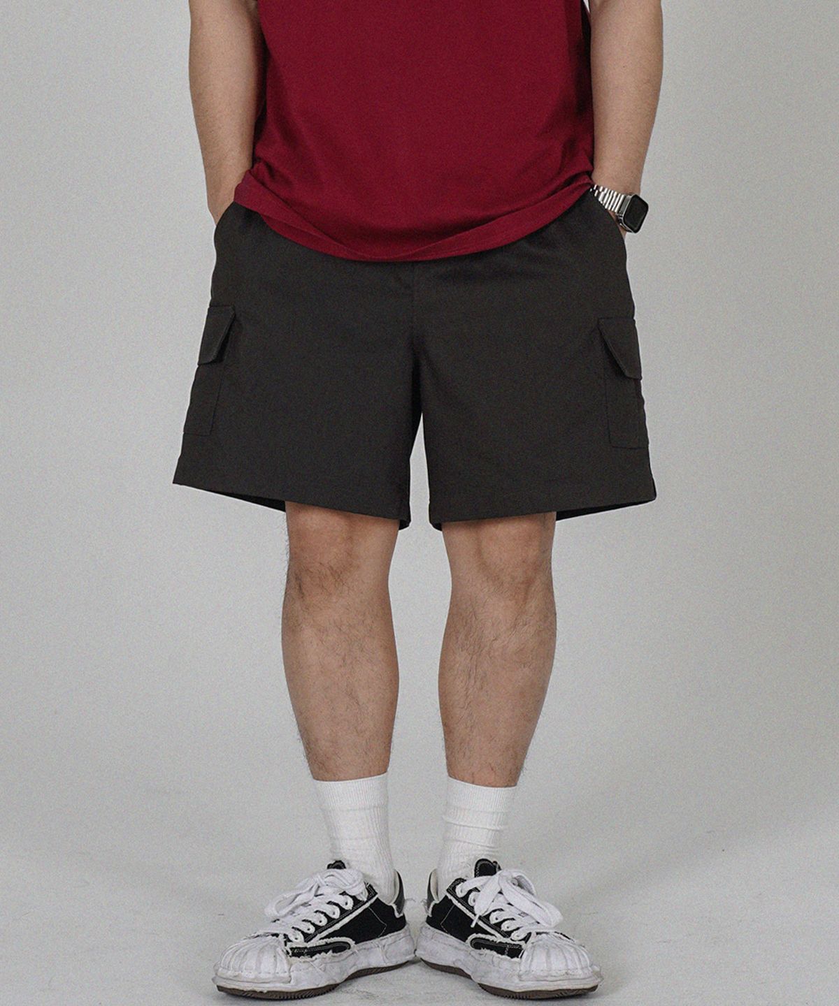 더마일(THEMILE) DAILY COTTON UTILITY CARGO PANTS [D.GREY]
