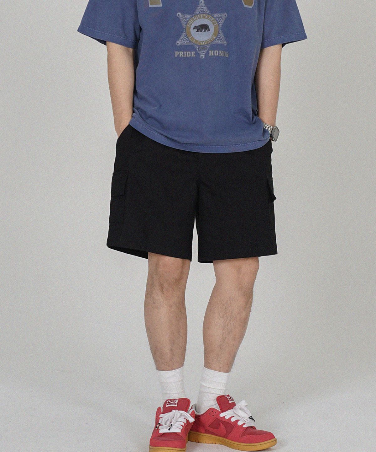 더마일(THEMILE) DAILY COTTON UTILITY CARGO PANTS [BLACK]