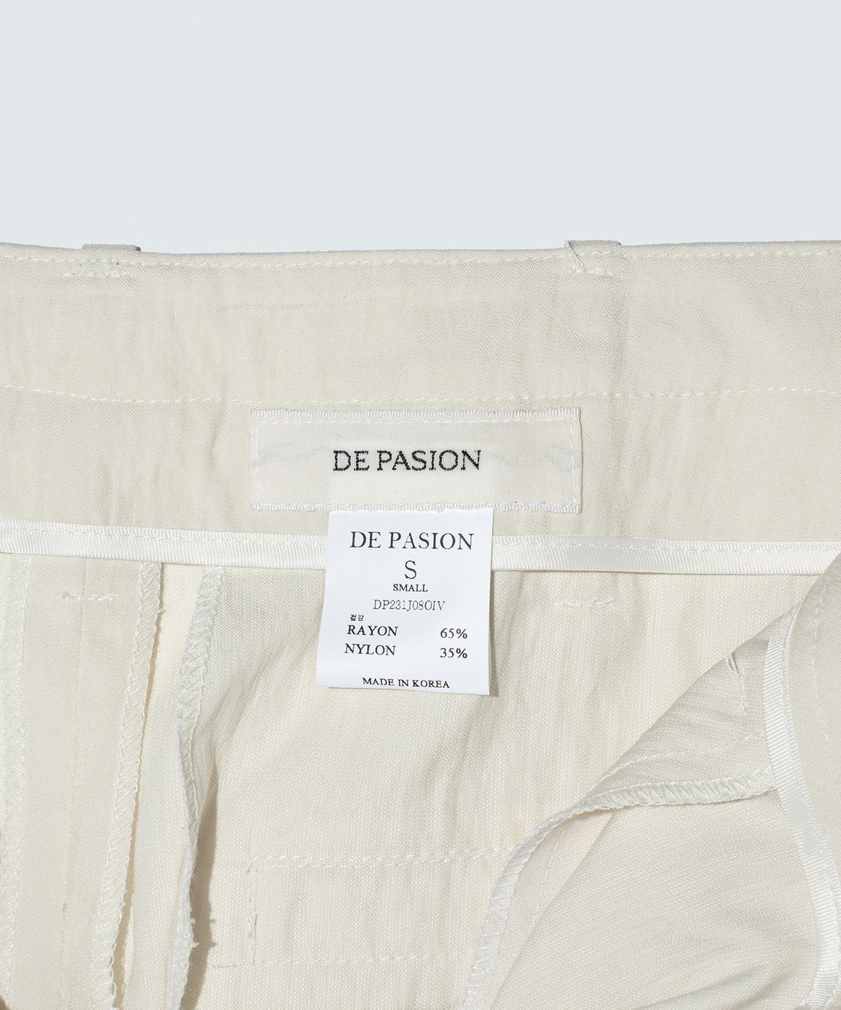 드파시온(DEPASION) 이지 와이드핏 슬랙스 (아이보리)