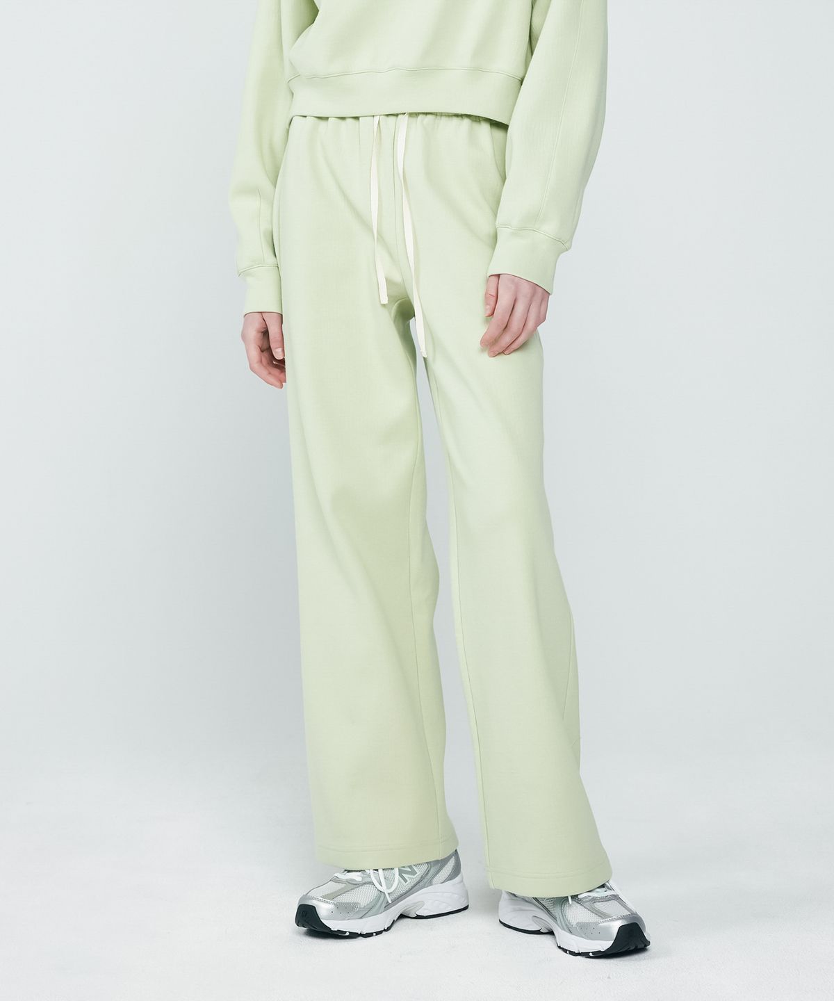 드파시온(DEPASION) 에센셜 와이드 밴딩 팬츠 (라이트 그린)