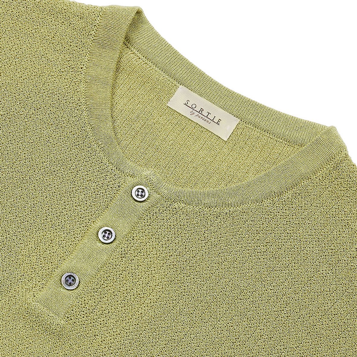 솔티(SORTIE) Texture Henly neck Knit (Olive Green)