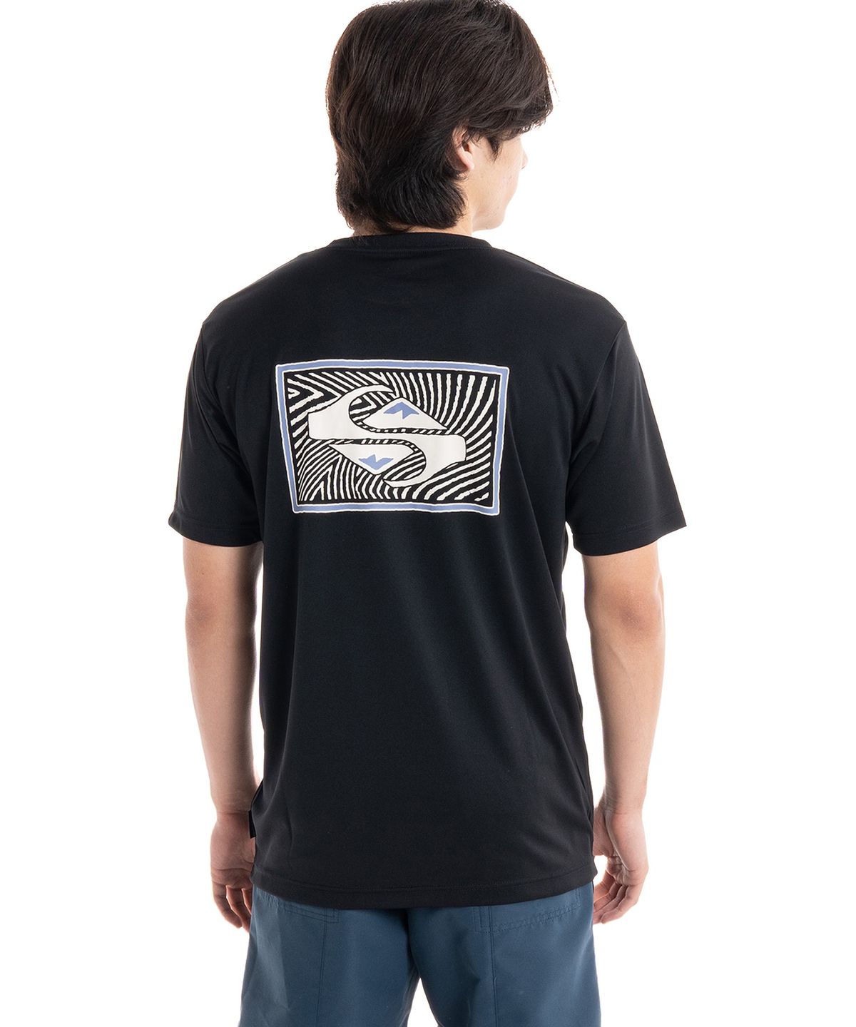 퀵실버(QUIKSILVER) 다이아몬드 헤리티지 루즈핏 래쉬가드 BLK