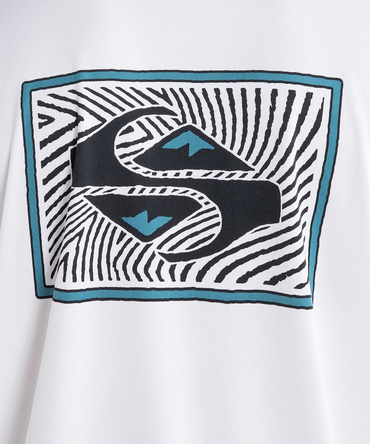 퀵실버(QUIKSILVER) 다이아몬드 헤리티지 루즈핏 래쉬가드 WHT