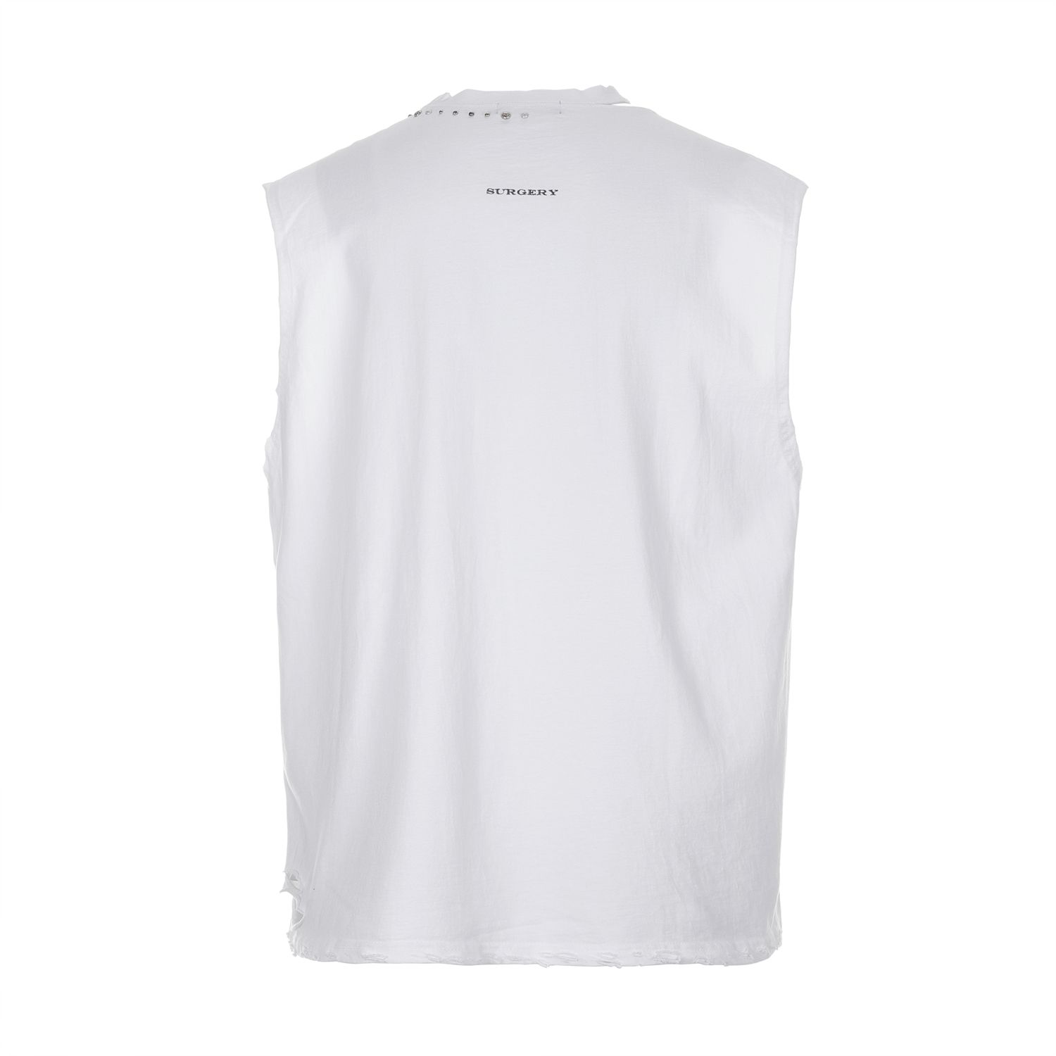 トップス surgery tooth gem sleeveless MUSINSA | SURGERY tooth gem sleeveless - white