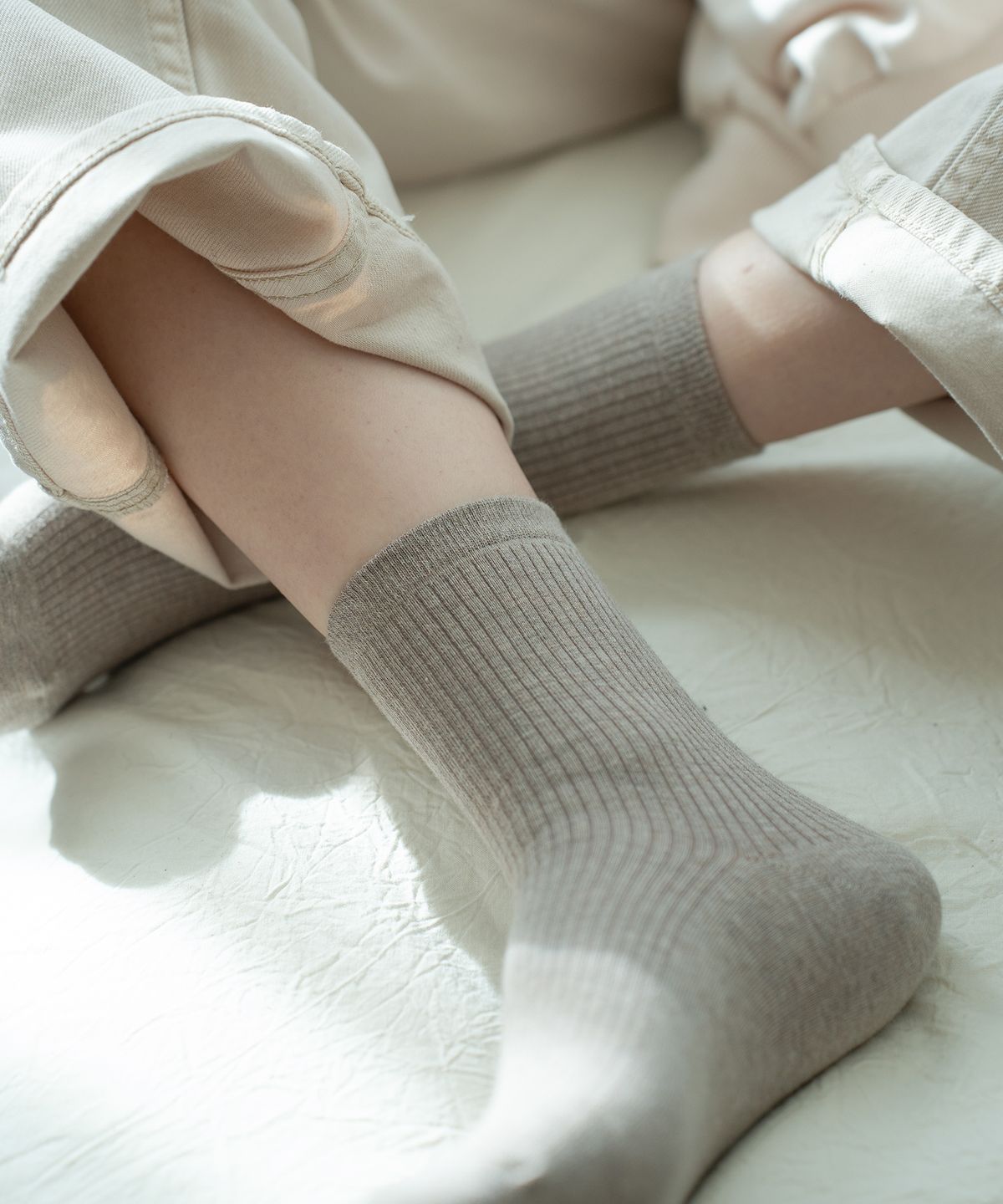 삭스팩토리(SOCKS FACTORY) [8PACK] 여성 멜란지 골지 중목 양말 17color