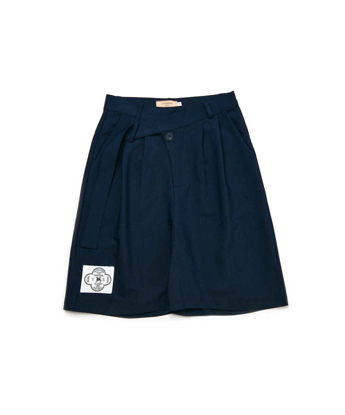 바이탈싸인(VITALSIGN) [LINE] Unbalanced Strap Bermuda Pants