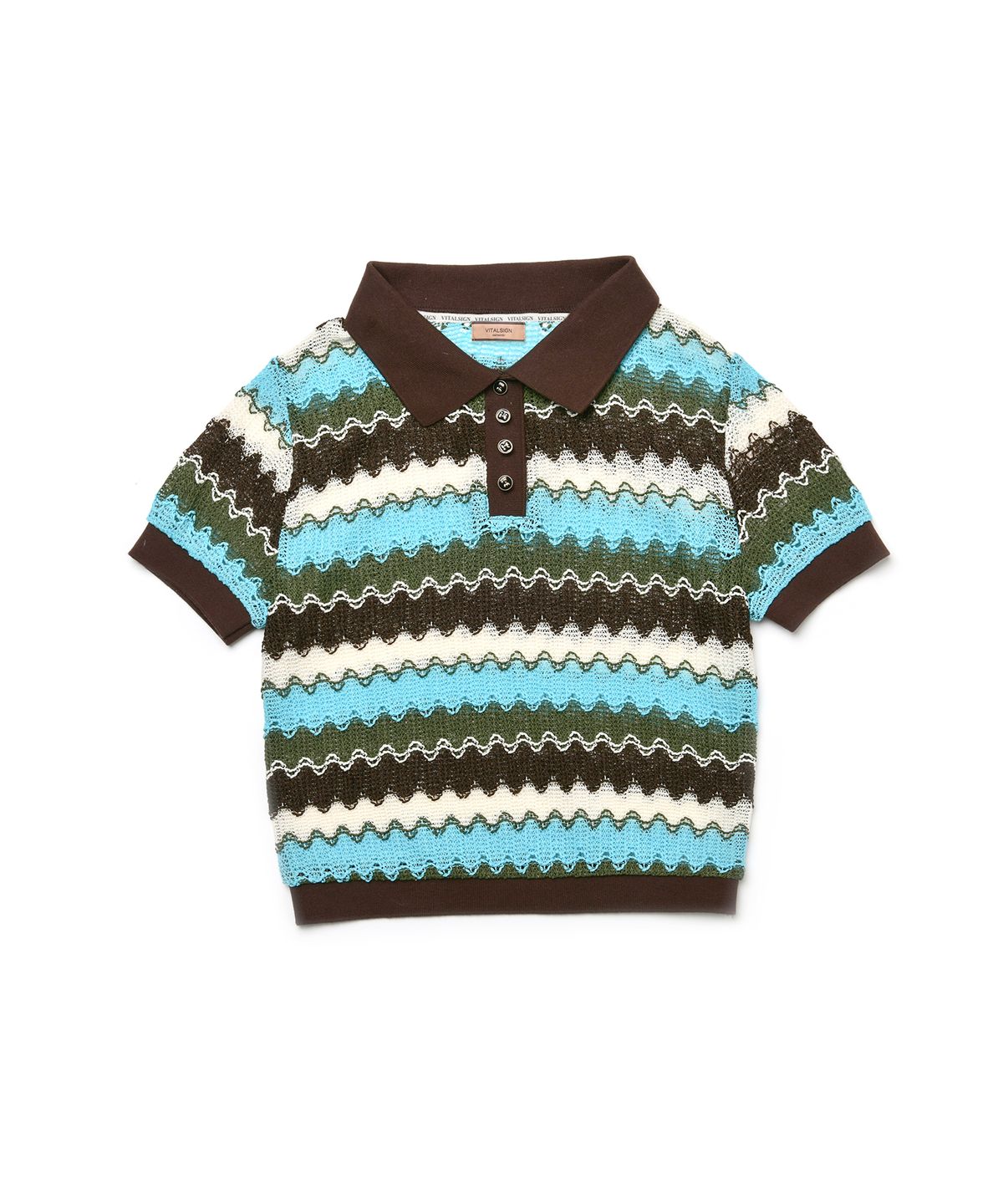바이탈싸인(VITALSIGN) [LINE] Wave Collar Knit