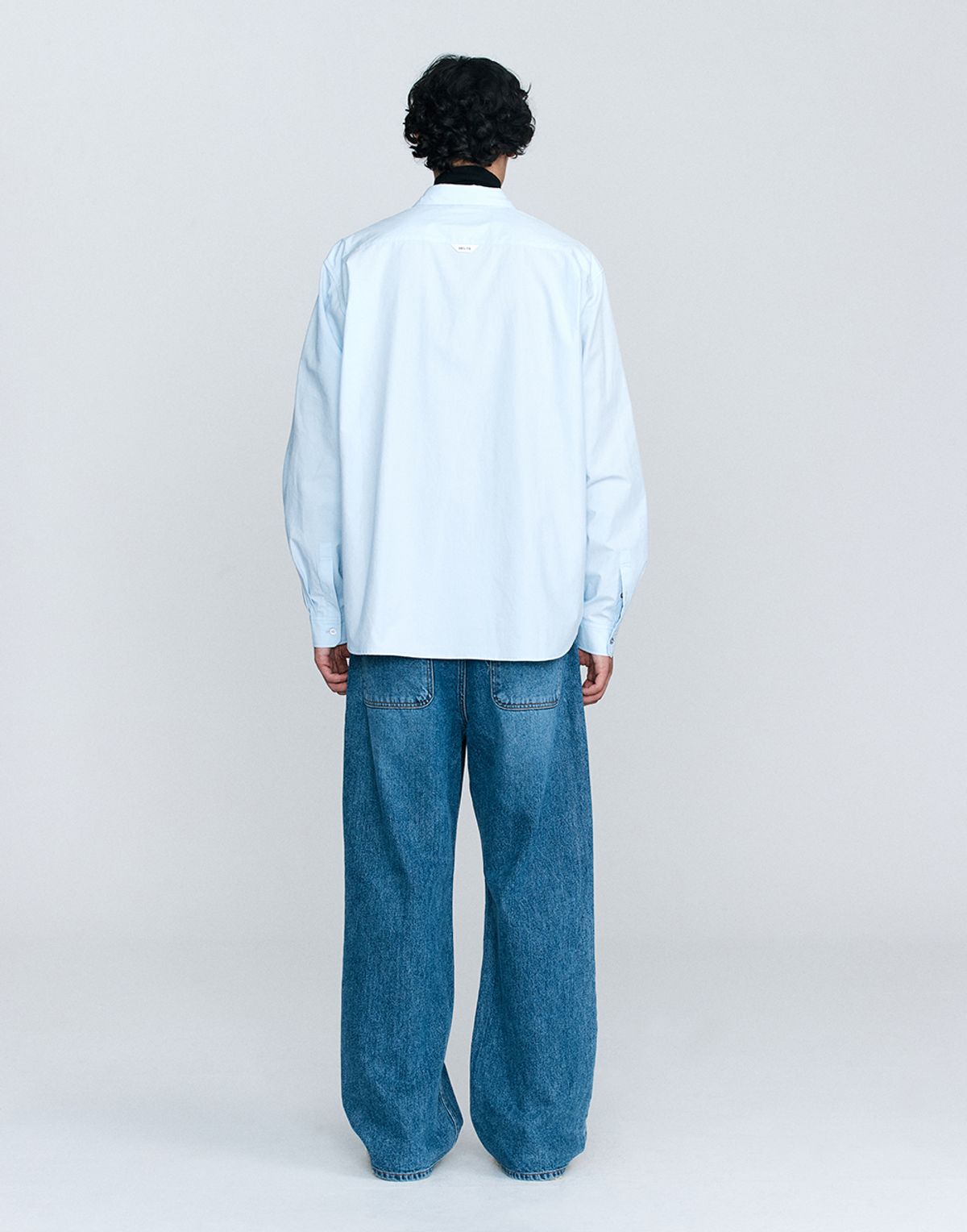 호이테(HEUTE) REGULAR COLLAR COTTON SHIRT LIGHT BLUE