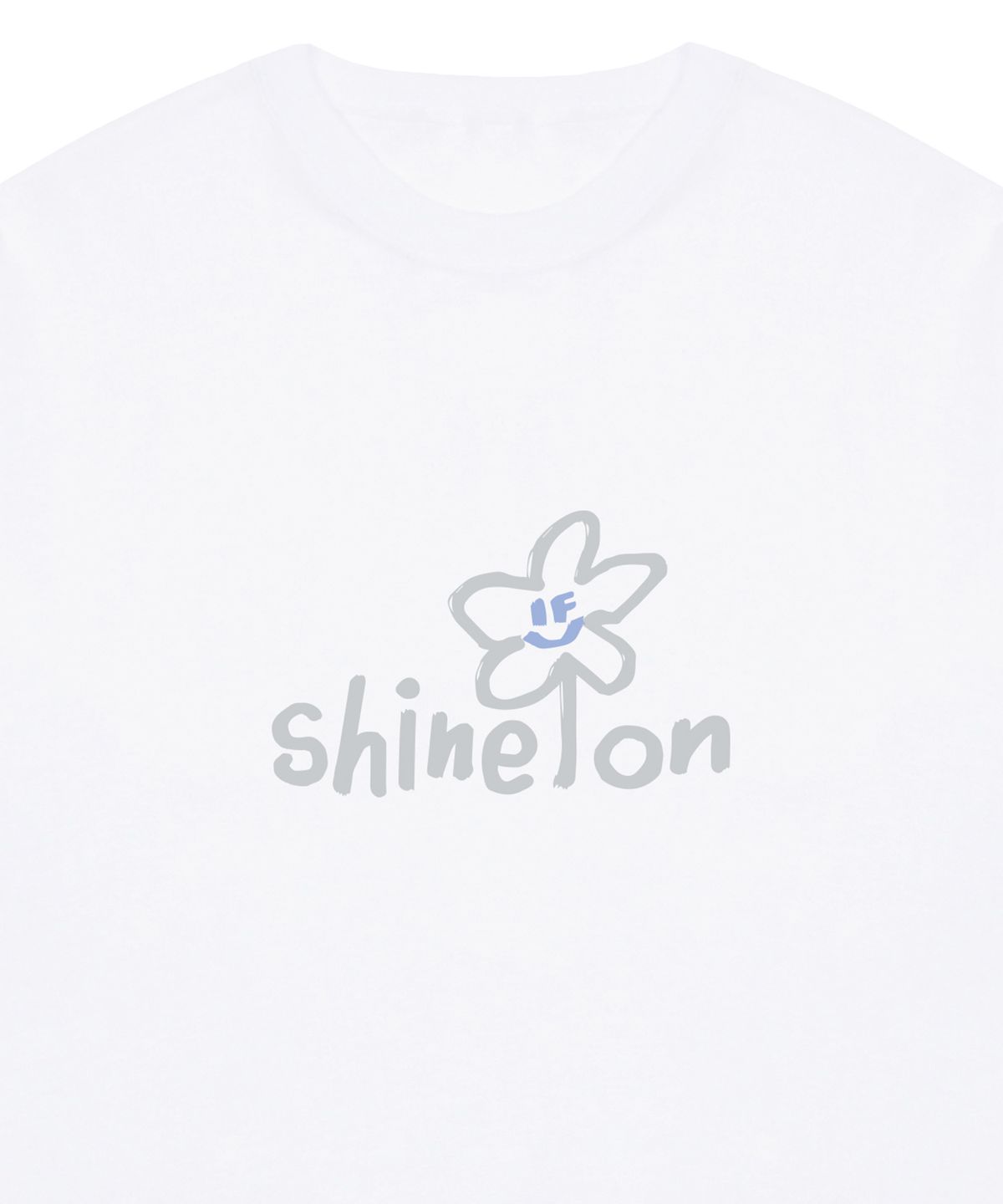 그레이버(GRAVER) [UNISEX]shine on 플라워 스마일 반팔티_화이트