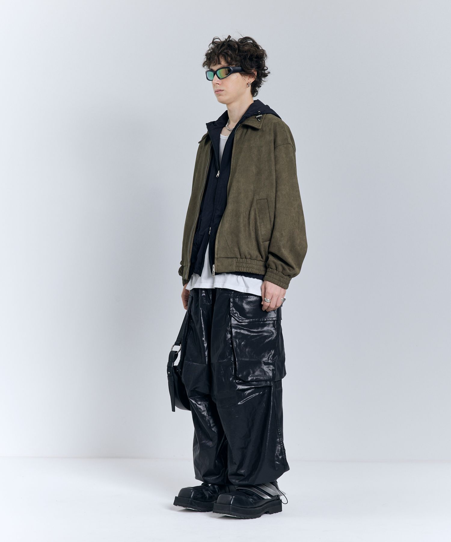 ブルゾン 87STAN009 Vegan suede standard blouson suede jacket khaki 87-STAN009 [Vegan Suede] Standard Blouson Suede Jacket KHAKI