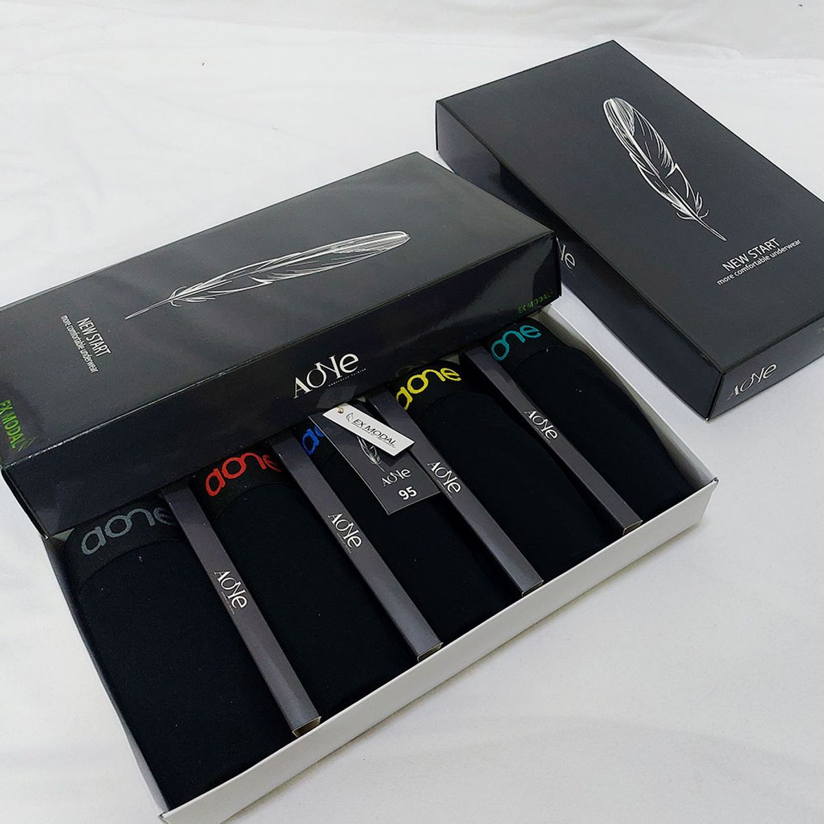 에이원(AONE) [5pack] 모달 로고 드로즈 팬티