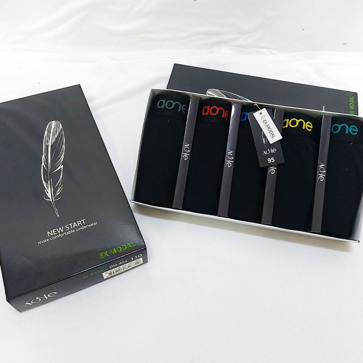 에이원(AONE) [5pack] 모달 로고 드로즈 팬티