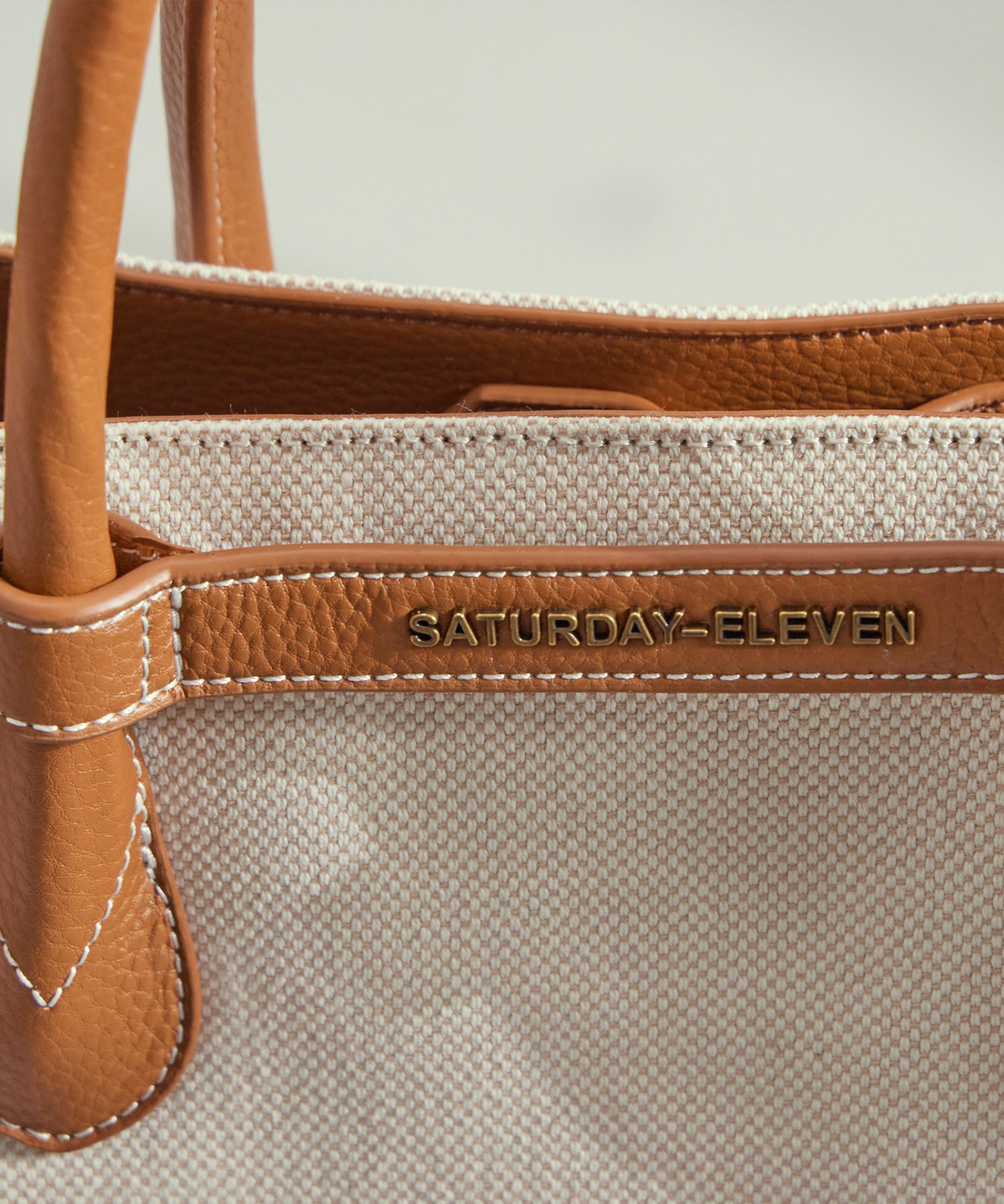 ◆SATURDAY ELEVEN◆ NO46 Canvas Leather Bridge Tote Bag M ◇SATURDAY ELEVEN◇ NO46 Canvas Leather Bridge Tote Bag M