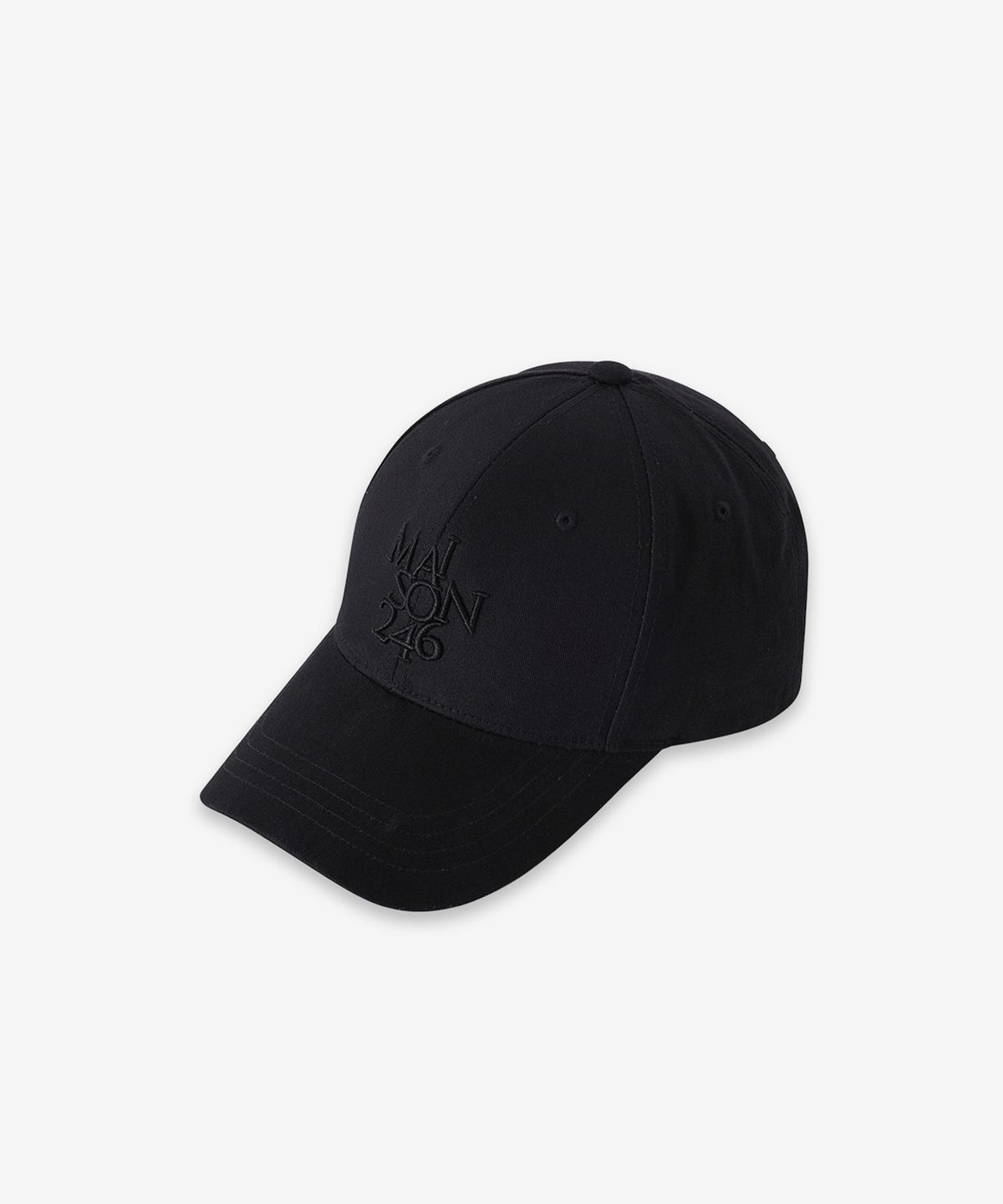 메종246(MAISON246) SIGNATURE BIG LOGO OVERFIT BALL CAP BLACK