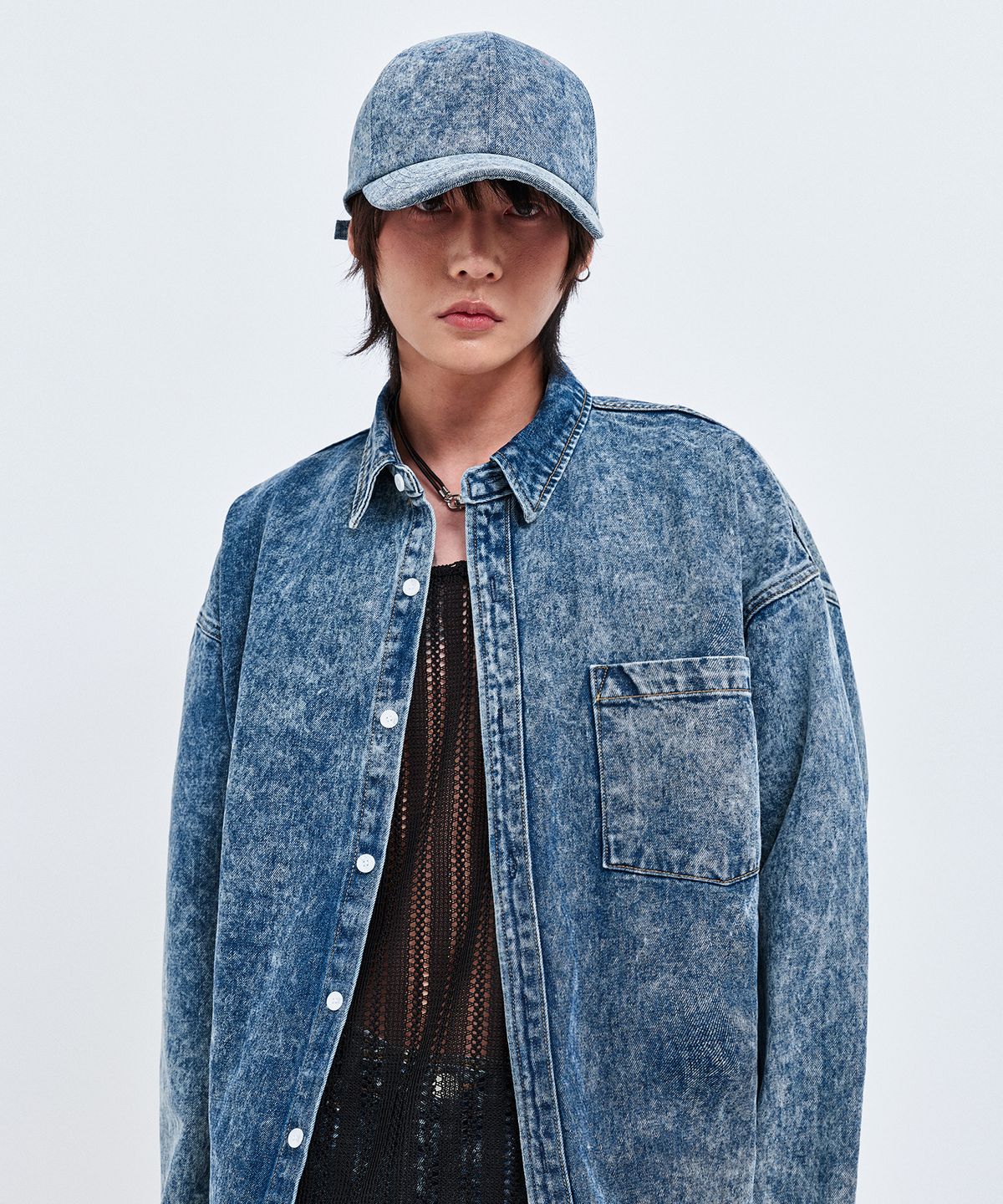 씨웨어 바이 더 지니어스(C WEAR BY THE GENIUS) 진로 데님 셔츠