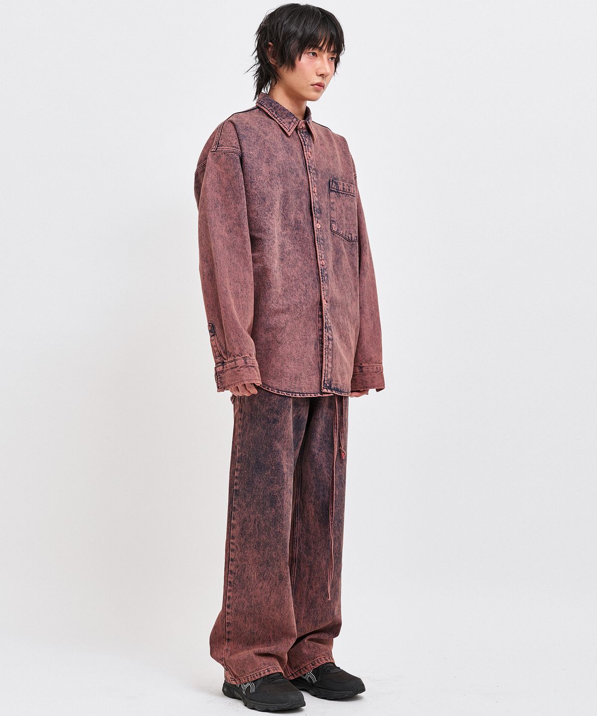 씨웨어 바이 더 지니어스(C WEAR BY THE GENIUS) 와인 데님 셔츠
