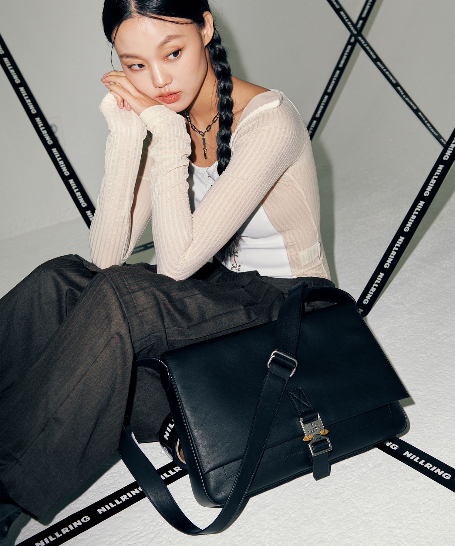 MUSINSA | NILLRING 5.30pm Large Bag - Black