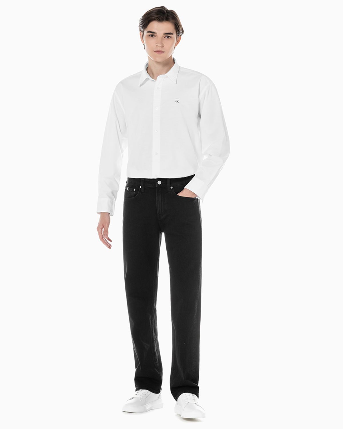 캘빈클라인 진(CALVIN KLEIN JEANS) 남 블랙 90s 스트레이트핏 데님 J324357 1BY
