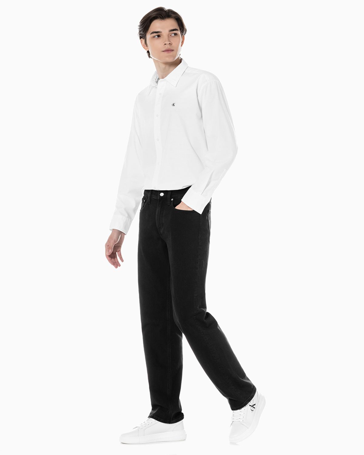 캘빈클라인 진(CALVIN KLEIN JEANS) 남 블랙 90s 스트레이트핏 데님 J324357 1BY