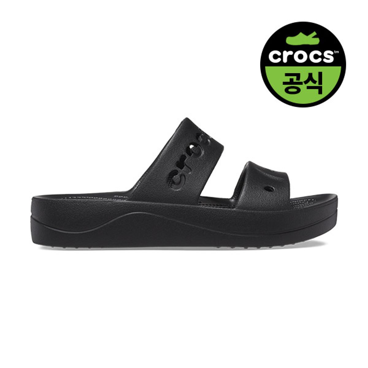 크록스(CROCS) 여성 BAYA PLATFORM SANDAL BLACK (23SWSD208188)