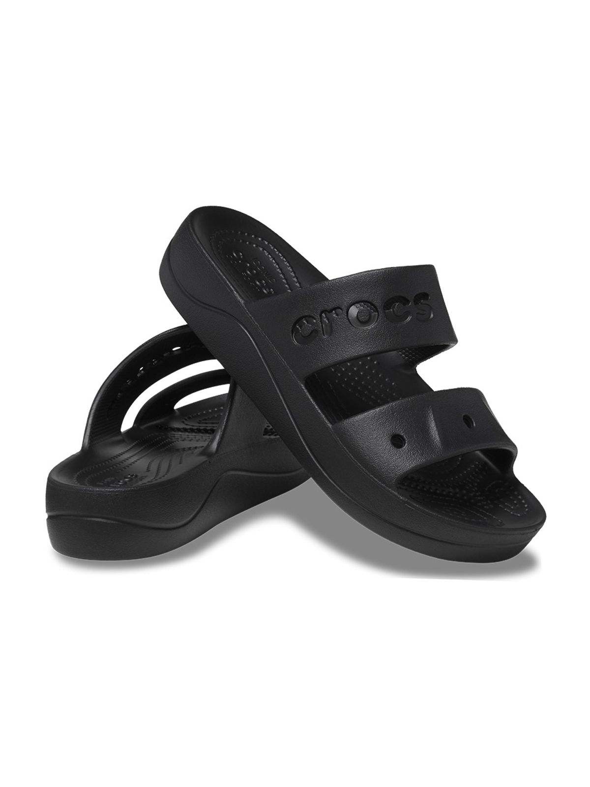 크록스(CROCS) 여성 BAYA PLATFORM SANDAL BLACK (23SWSD208188)