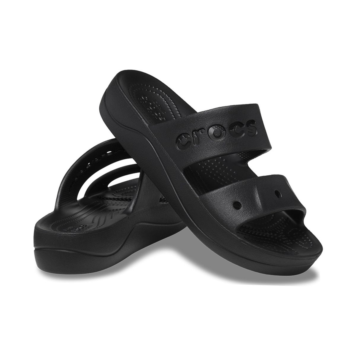 크록스(CROCS) 여성 BAYA PLATFORM SANDAL BLACK (23SWSD208188)