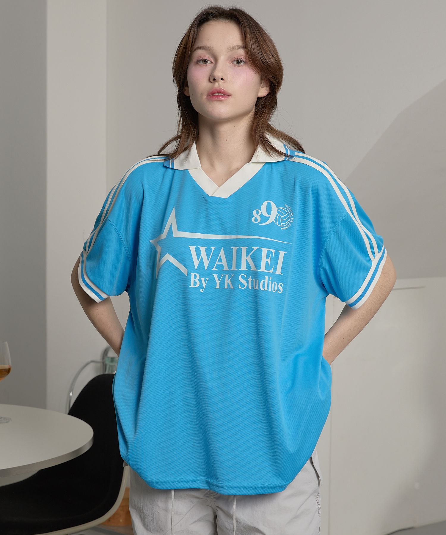 ☆送料・関税込☆Wai Kei★Uniform collar tshirt★Tシャツ★ さらに100円引き◇WAI KEI◇Uniform collar tshirt (Wai Kei/T