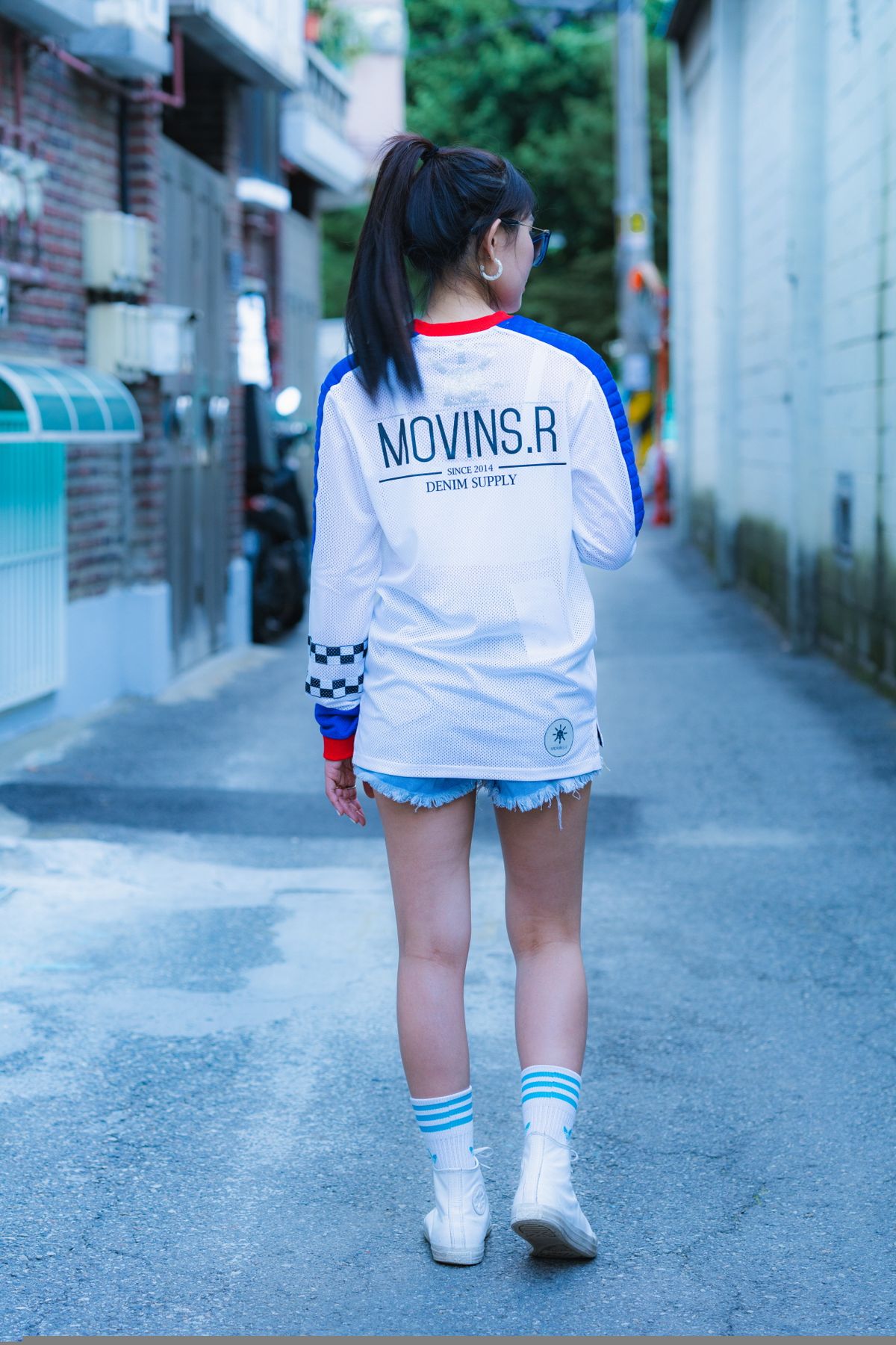 모빈스알(MOVINS.R) PENNA NEWMOVINS MESH TOP