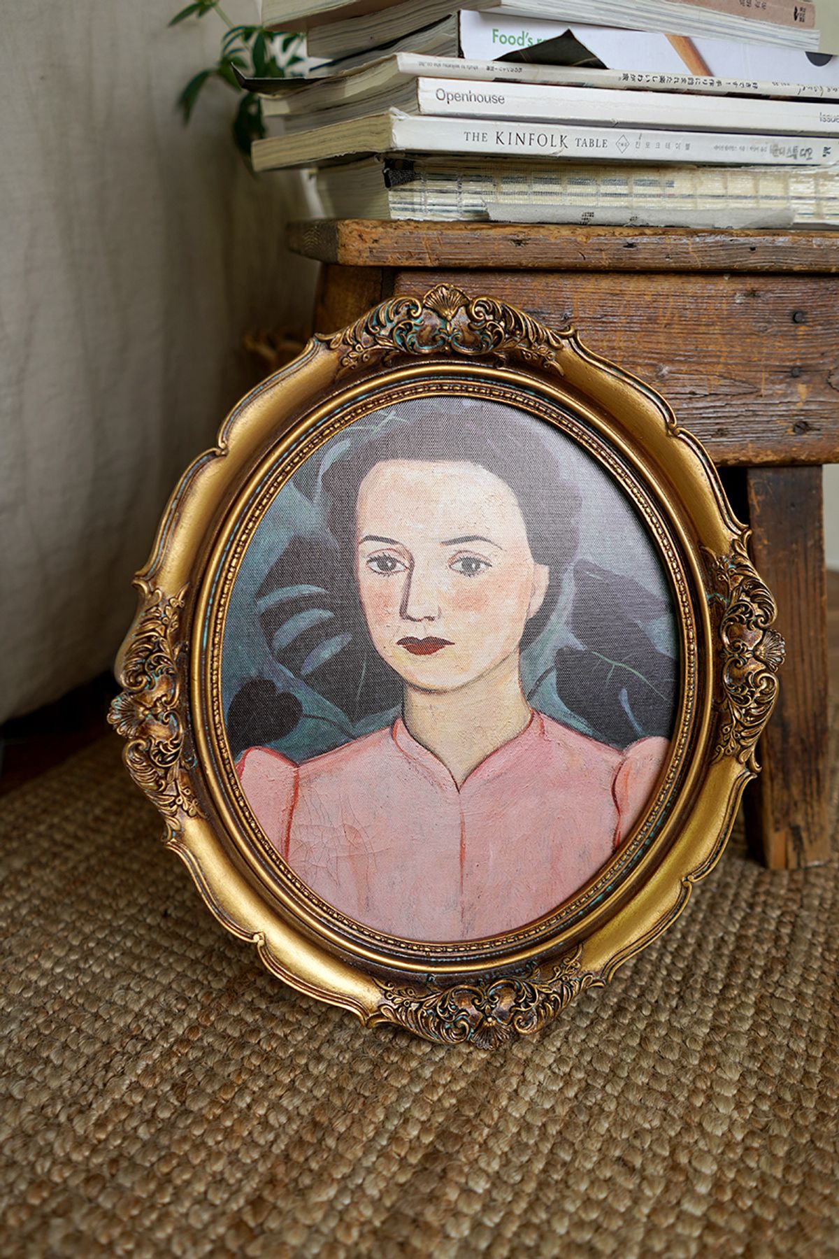 블랑쉬하우스(BLANCHE HOUSE) Einar Jolin 여인 앤틱 벽걸이 액자33x38