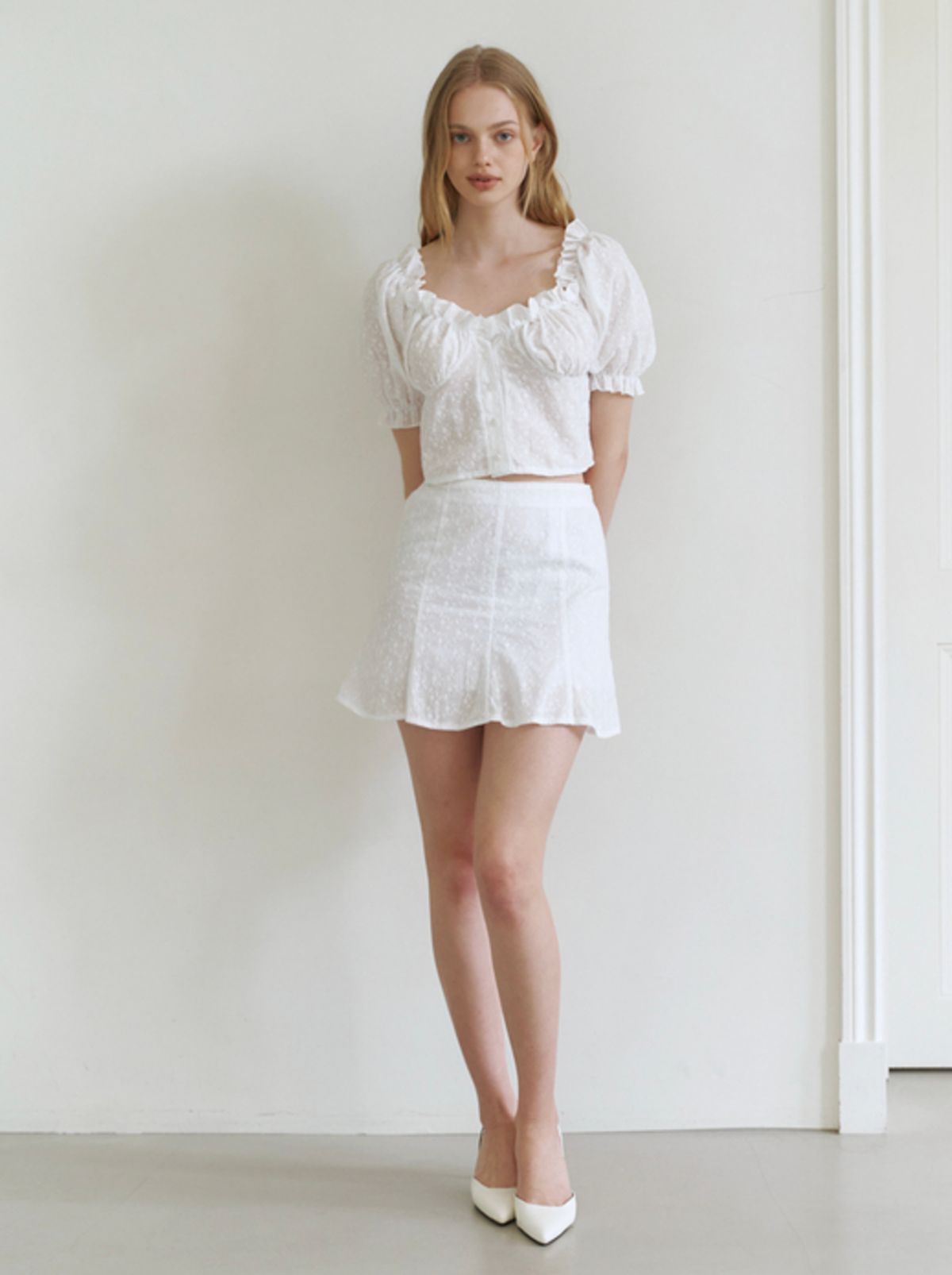 카인더베이비(KINDABABY) love blossom skirt - white