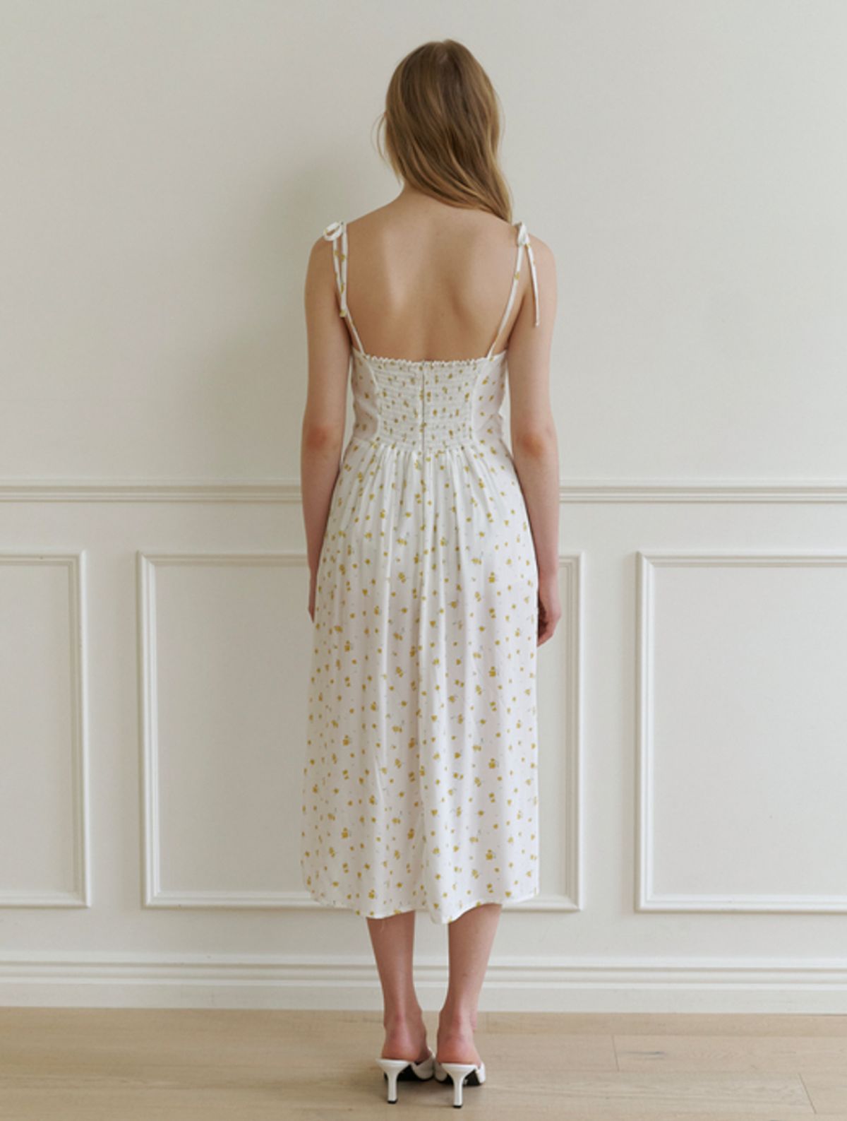 카인더베이비(KINDABABY) Bloom flower ribbon dress - white