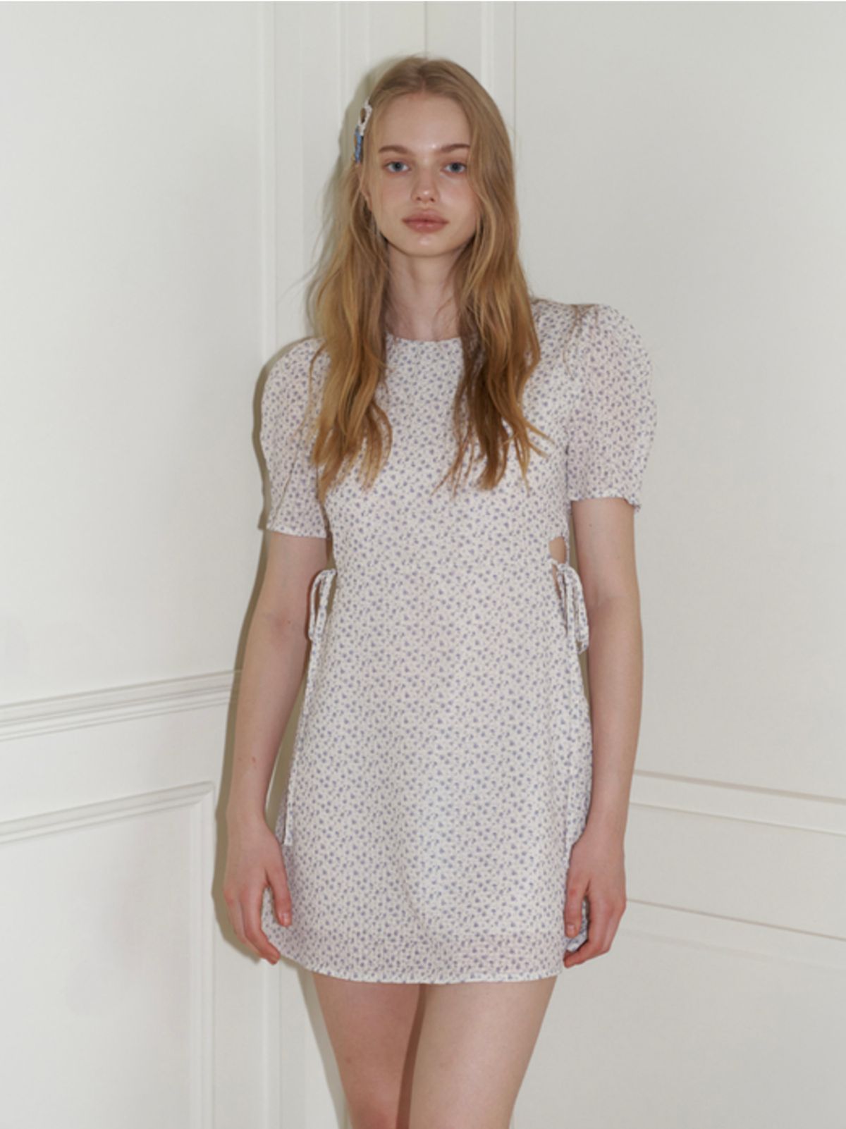 카인더베이비(KINDABABY) Breeze ribbon mini dress - cream
