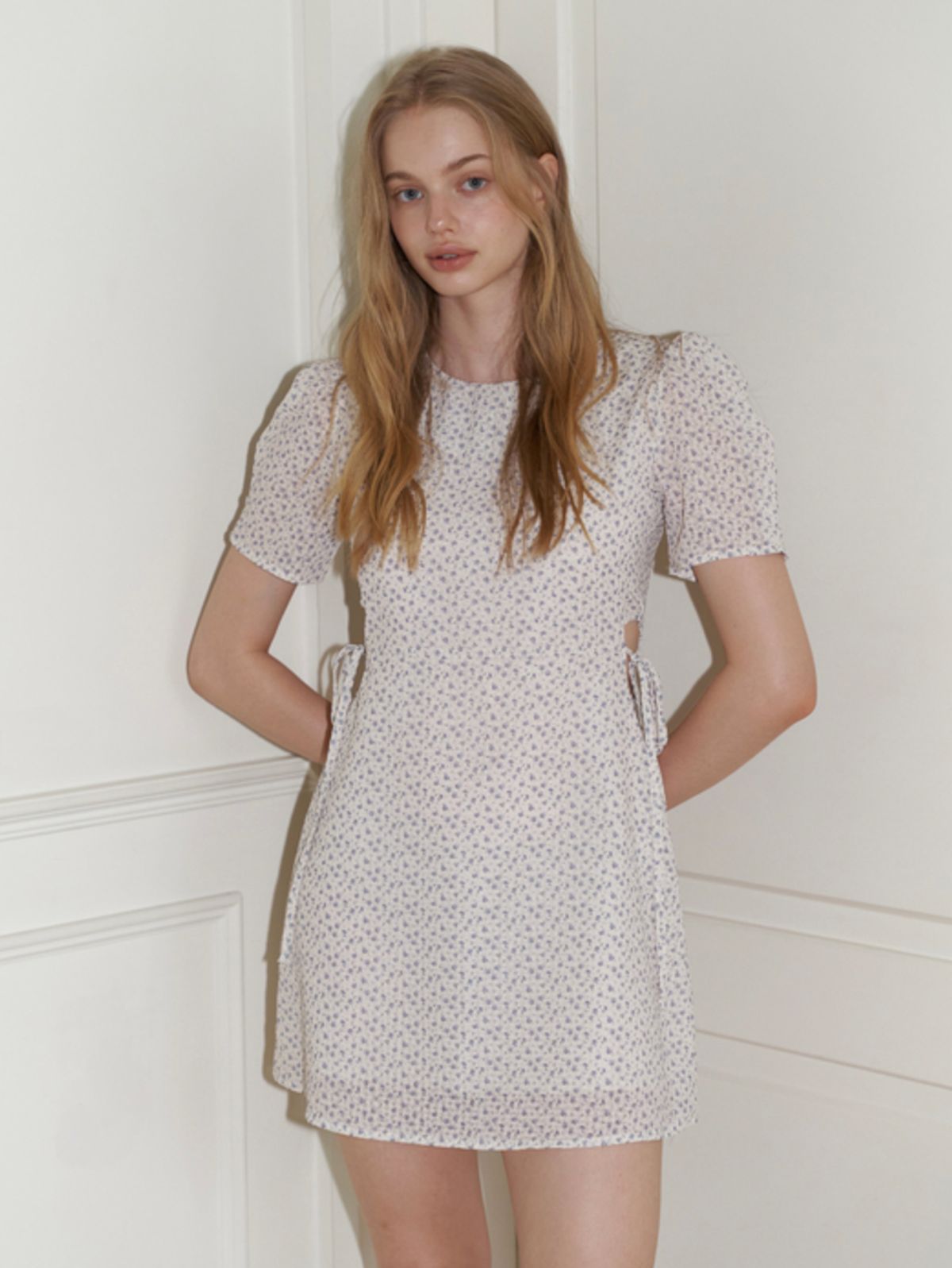 카인더베이비(KINDABABY) Breeze ribbon mini dress - cream